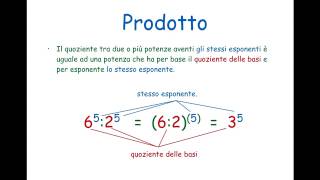 Proprietà delle potenze divisione di potenze con lo stesso esponente [upl. by Yrem130]