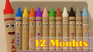 Months of the Year Song  The Singing Crayons [upl. by Solraced]