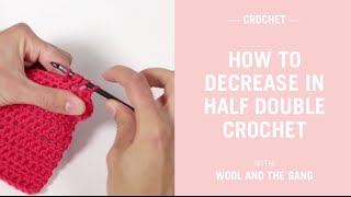 How to decrease in half double crochet [upl. by Fast780]