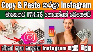 How to Make Money On Instagram sinhala Copy and paste  upleap e money sinhala SLTuty [upl. by Enotna]