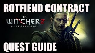 The Witcher 2 Rotfiend Contract quest guide with body locations [upl. by Pilloff97]