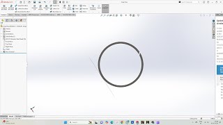 Ball Bearing Part Modelling Part 07 Snap Ring [upl. by Lezlie]