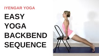 Easy yoga back bending sequence  Iyengar Yoga [upl. by Oad]