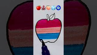 Satisfying tutorial 🍎🦑🍑🧊🧿 shorts art trending viralshorts youtubeshorts [upl. by Atiuqehs]