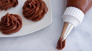 The PERFECT Chocolate Buttercream Recipe  How To Make The Best Chocolate Buttercream Frosting [upl. by Eric]