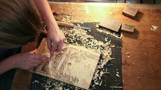 Japanese Woodblock Printmaking [upl. by Taite214]