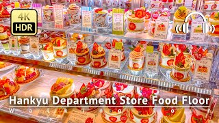 Hankyu Department Store Depachika Food Floor Walking Tour  Osaka Japan 4KHDRBinaural [upl. by Illona]