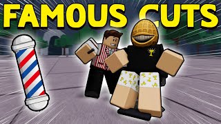 Giving HAIRCUTS to FAMOUS YOUTUBERS in Strongest Battlegrounds ROBLOX [upl. by Ocimad]