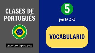 Clases de Portugués  Clase 53  Vocabulario [upl. by Blinny]