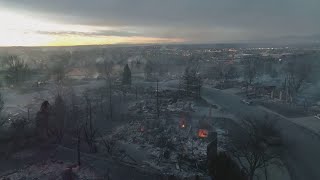 Dramatic Aerial Video Marshall Fire Burns Entire Subdivisions [upl. by Leanne]