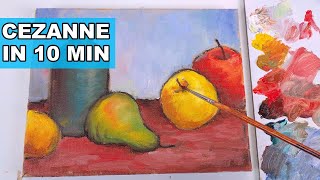 Paul Cezanne Still Life With Apples  Simple Tutorial How To Paint Like Paul Cezanne My Art Therapy [upl. by Eanrahs650]