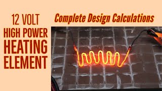 How to make 12 volt High Power Heating Element  Nichrome Heater Wire  DIY 12v DC Heater Wire [upl. by Godber757]