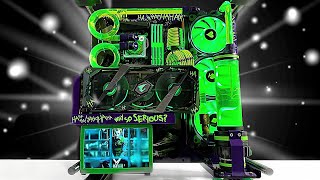 ULTIMATE JOKER Themed Custom Water Cooled Gaming PC Build [upl. by Urbano992]