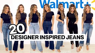 WALMART FALL HAUL🍂 20 DESIGNER INSPIRED JEANS 👖 Walmart Jean Try On Haul amp 2023 JEAN TRENDS ✨ [upl. by Sosthena]