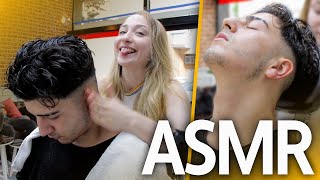 SUPER AMAZING Asmr Female Barber Massage  Sleep Fast [upl. by Mulry]