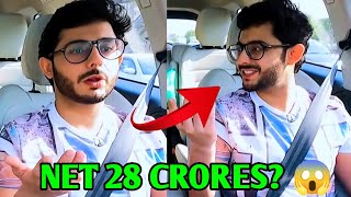 CarryMinati NET WORTH ₹28 Crores 😱  CarryMinati Reaction Facts  shorts [upl. by Morty229]