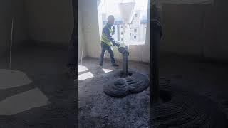 The process of pouring cement into the room Goodtools and machinery make work easy [upl. by Coy528]