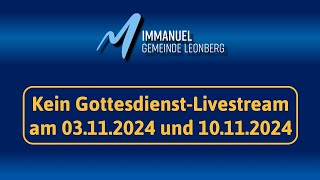 Kein Livestream am 03 und 10112024 [upl. by Aneeb]