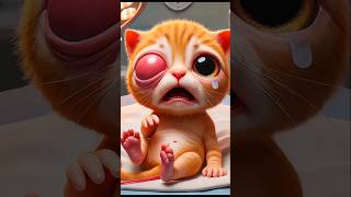 Kitty cat was born deformed cute cat sadcat kitty kittycat poorcat aicat aipictures shorts [upl. by Apthorp]