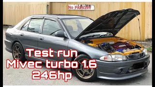 Test run Wira Mivec turbo 4G92 16 246hp [upl. by Imray]