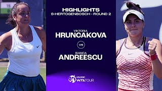 Viktoria Hruncakova vs Bianca Andreescu  2023 sHertogenbosch Round 2  WTA Match Highlights [upl. by Ier]