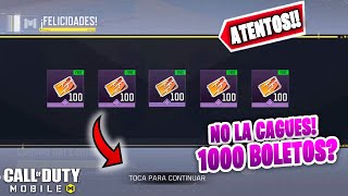 NO LA CAGUES 1000 BOLETOS GRATIS 10 TIROS GRATIS ASI COD MOBILE  Dimitry [upl. by Aierdna710]