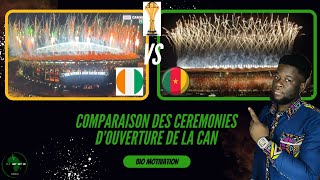 CAN 2023 Côté d’Ivoire Comparaison cérémonie d’ouverture Cameroun 🇨🇲 X Côte d’Ivoire 🇨🇮 [upl. by Hannis355]