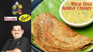 Venkatesh Bhat makes Wheat Dosa amp Bombay Chutney  கோதுமை தோசை  bombay சட்னி recipe  godhumai dosa [upl. by Bennet]