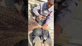 The process of craftsmen making brooms broom making technology [upl. by Cantlon]