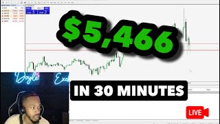 Live Trading NAS100 5466 In 30 Minutes Using Liquidity Grab Strategy FOREX [upl. by Nylecaj]