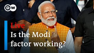 Live Halfway through Indias election Modi cruising to victory  DW News [upl. by Modie]