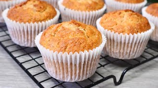 Easy banana muffins recipe Soft and fluffy Easy baking [upl. by Aina724]