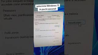 velocizzare windows 11 in pochi secondi [upl. by Eladal]