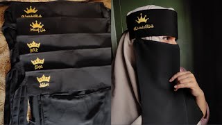 Embroidery Arabian Niqab  MimiSGallery Niqab Tutorial  Sadiya Mimi [upl. by Naihtniroc]