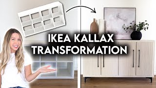 DIY IKEA HACK KALLAX TRANSFORMATION  FLUTED SIDEBOARD [upl. by Atalante]