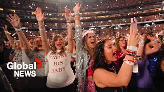 Eras Tour Trudeau shakes it off as Taylor Swift wraps up in Toronto [upl. by Marpet84]