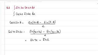 Find the integral of sin 3x cos 4x class12 integrals NCERT imp question [upl. by Stricklan]