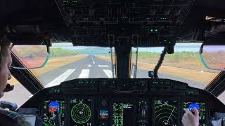 Royal Australian Air Force 35 Sqn C27J Spartan takes off from Badu Island in the Torres Strait [upl. by Eelynnhoj]