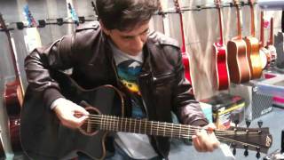 LAG Tramontane T100 ACE BLK electro acoustic guitar folk guitare blues [upl. by Dnomayd133]