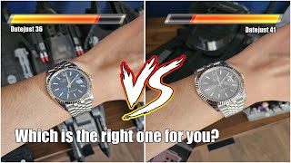 Rolex Datejust 36 Vs Datejust 41  The definitive comparison [upl. by Ailegna]