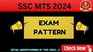 SSC MTS Exam Pattern 2024 [upl. by Nowed]