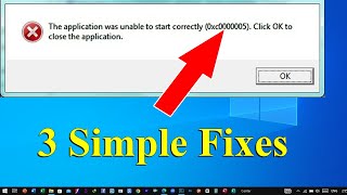 Fix The application was unable to start correctly 0xc0000005 in Windows 11  10 Error 0xc00005 [upl. by Dilaw332]