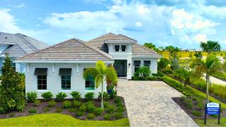 TOUR Birchwood Model by Stock Luxury Homes at Wild Blue in Lakewood Ranch FL [upl. by Anawqahs]