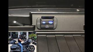 Kawasaki VN1700 Voyager Trunk USB  USBc panel install [upl. by Aticilef]