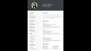 Professional CV Resume Modern Design [upl. by Samella]