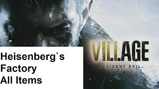 Resident Evil 8 Village  Heisenbergs Factory  All Items  Ammo Crystals Crafting etc [upl. by Elletnahs]