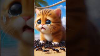 cat surrounded by ants remix music cat catlover cute funny love shorts trending kitten [upl. by Koeppel]