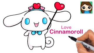 How to Draw Love Cinnamoroll Holding a Heart Wand [upl. by Eleanore]