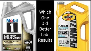 Mobil 1 Advanced Vs Pennzoil Platinum Ultra With Lab Results Lets see what was better [upl. by Inalej]