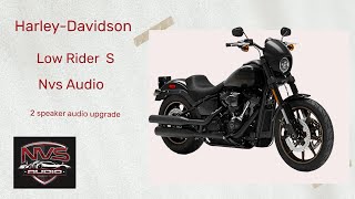 Harley Davidson Low Rider S Two speaker audio upgrade [upl. by Yelekreb421]